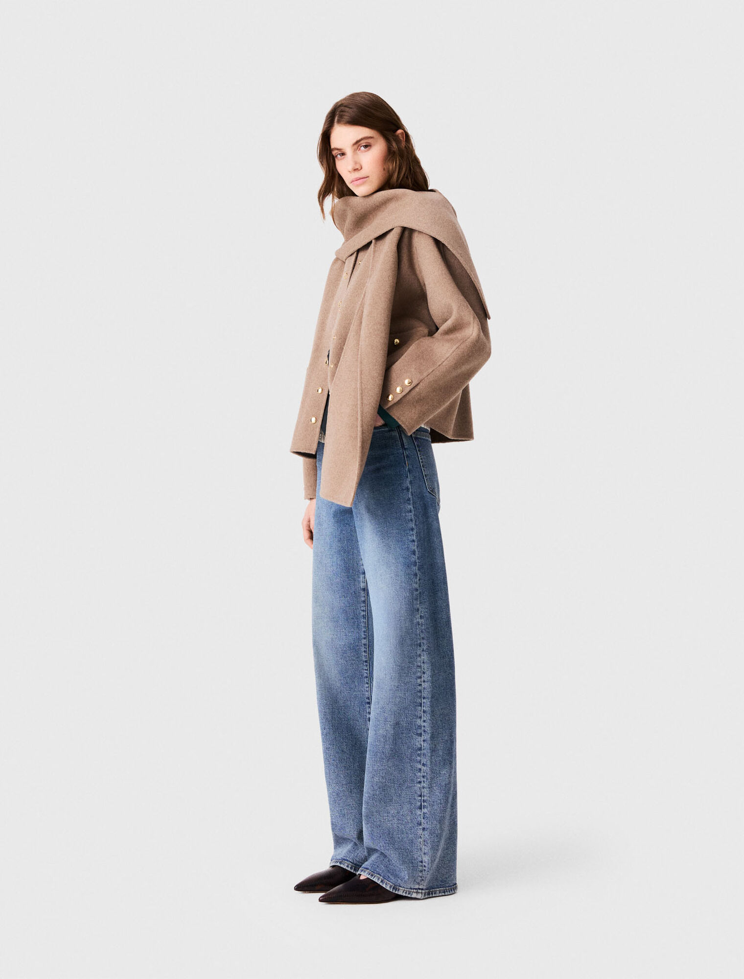 Short double-faced coat