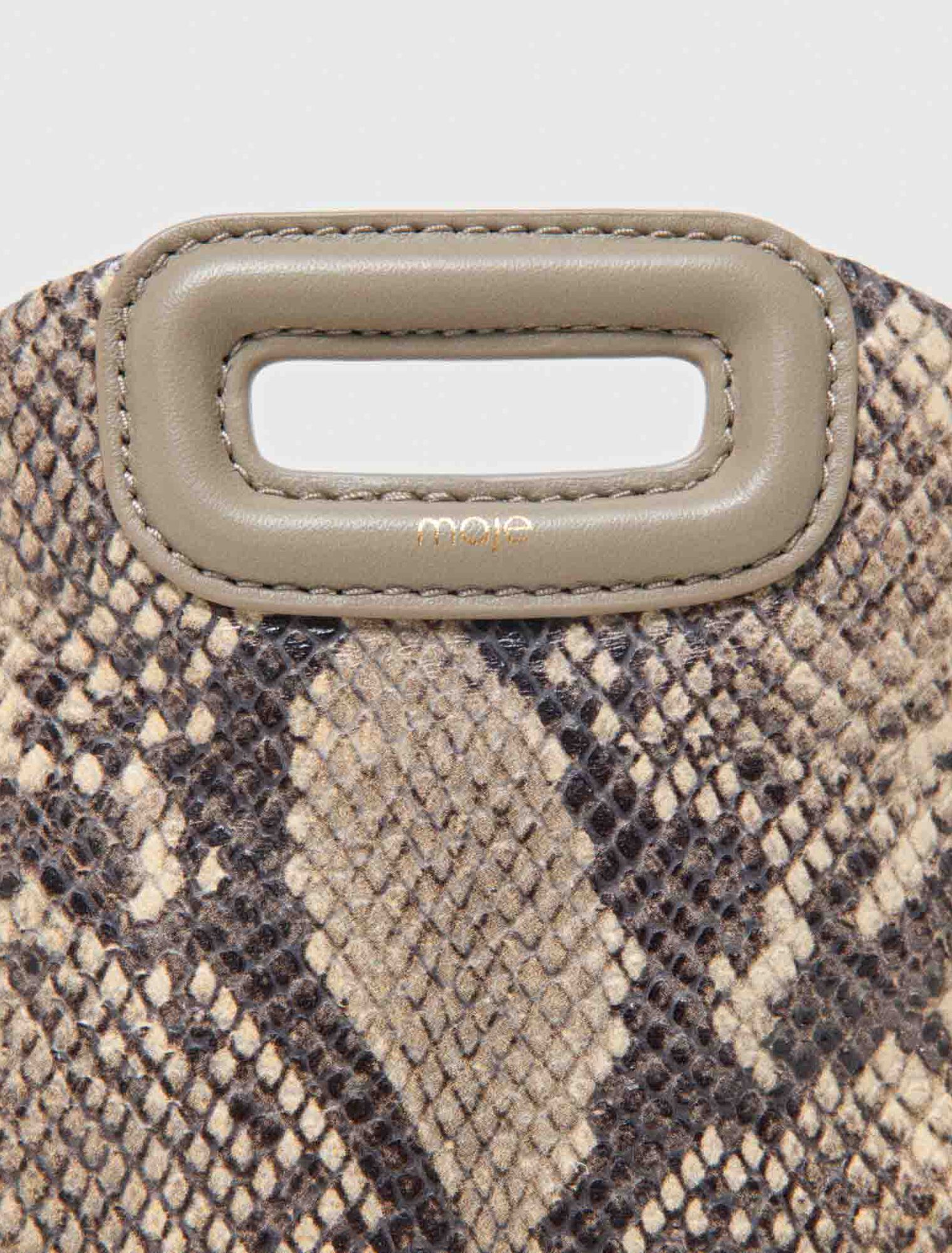 Python-embossed Miss M mini bag