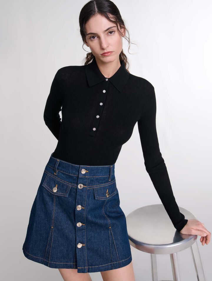 Wool and silk bodysuit