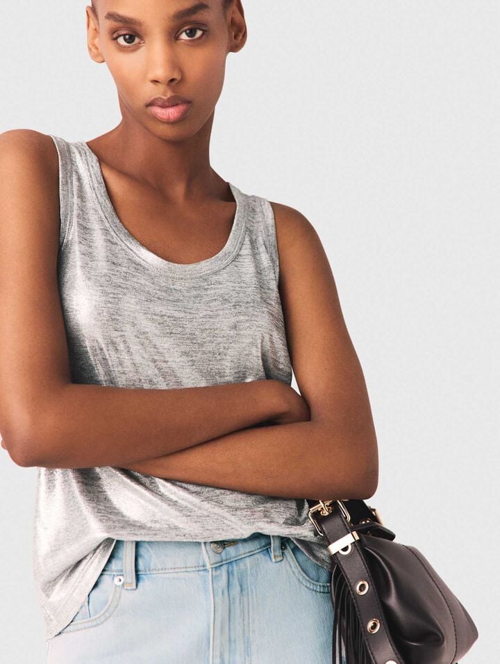 Metallic vest top