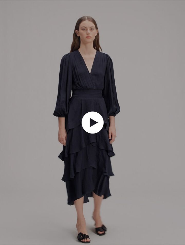 Ruffled maxi dress