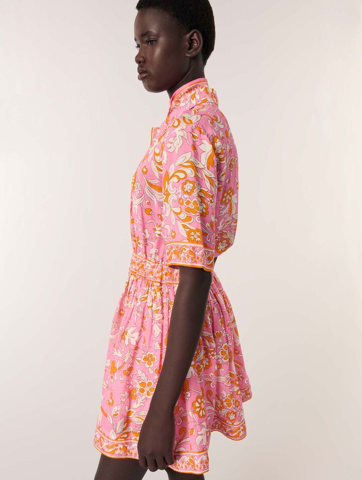 Short flowing patterned dress