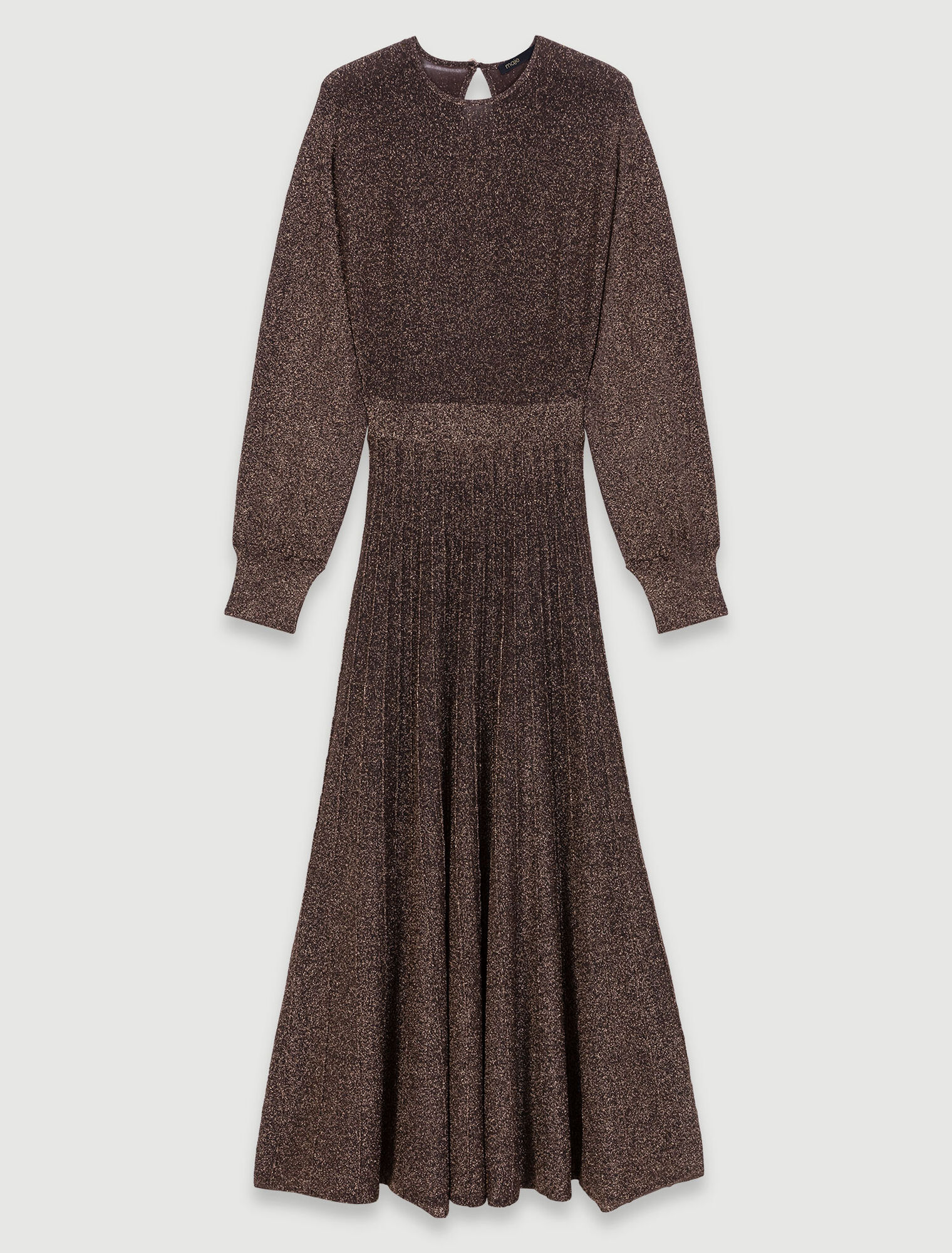 Shiny knit maxi dress