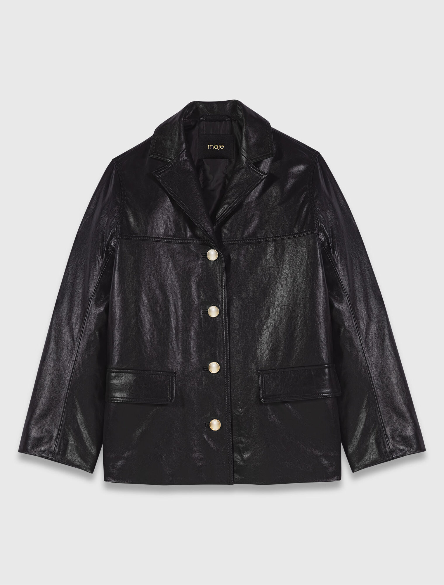 Quilted leather jacket
