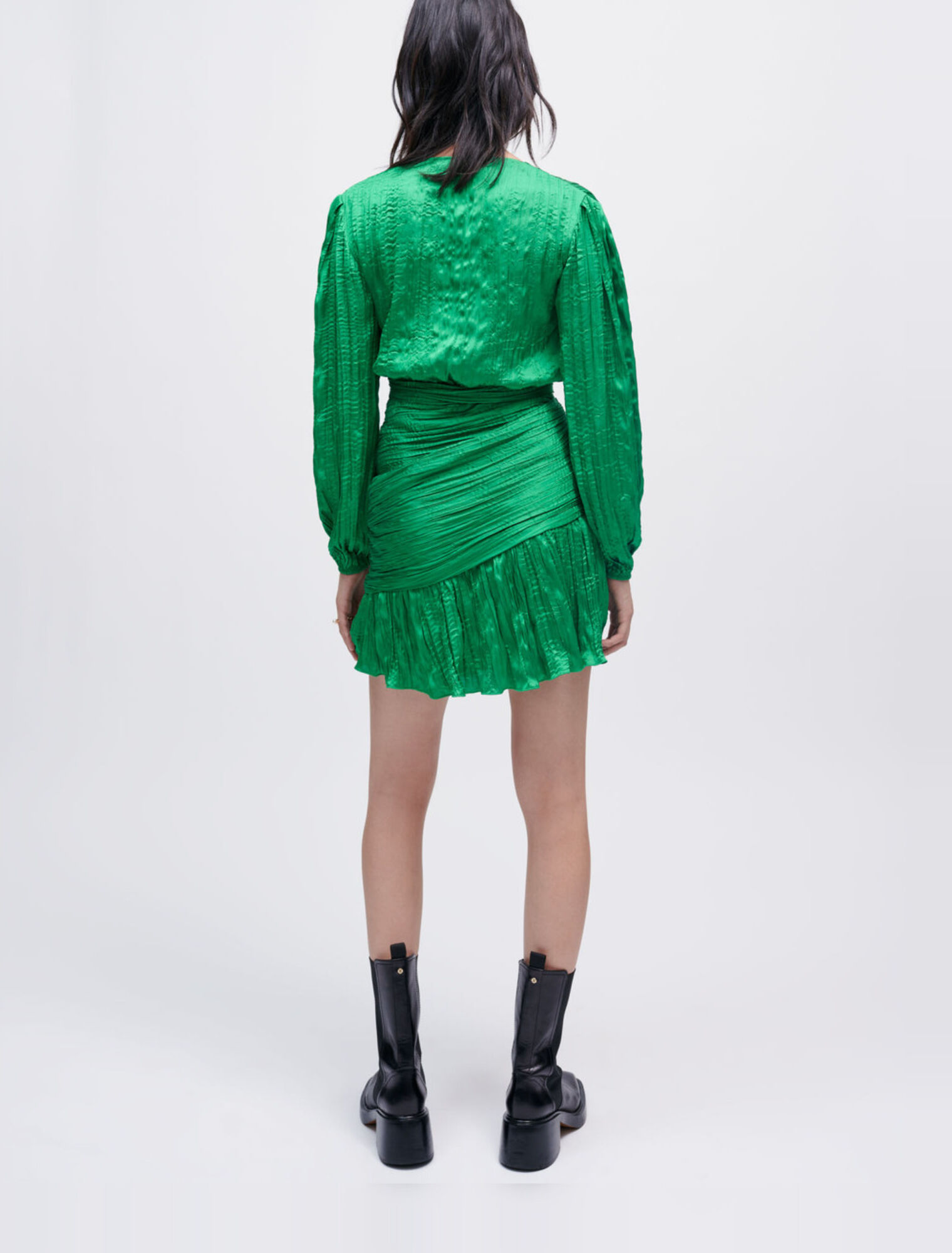 Close-fitting lamé dress