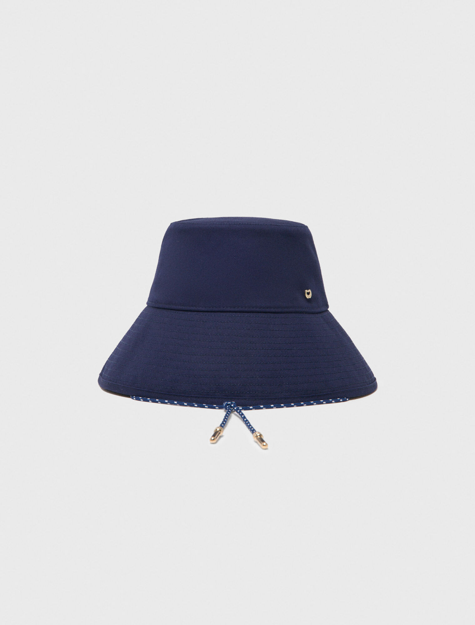 Cotton floppy hat with cord