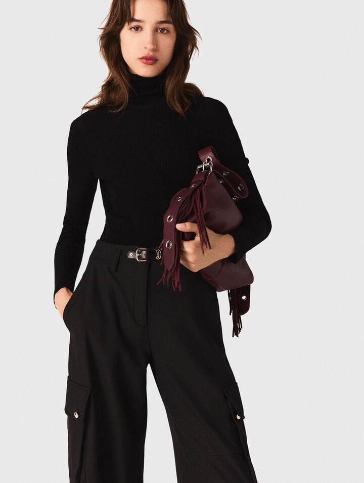 Second-skin roll-neck jumper