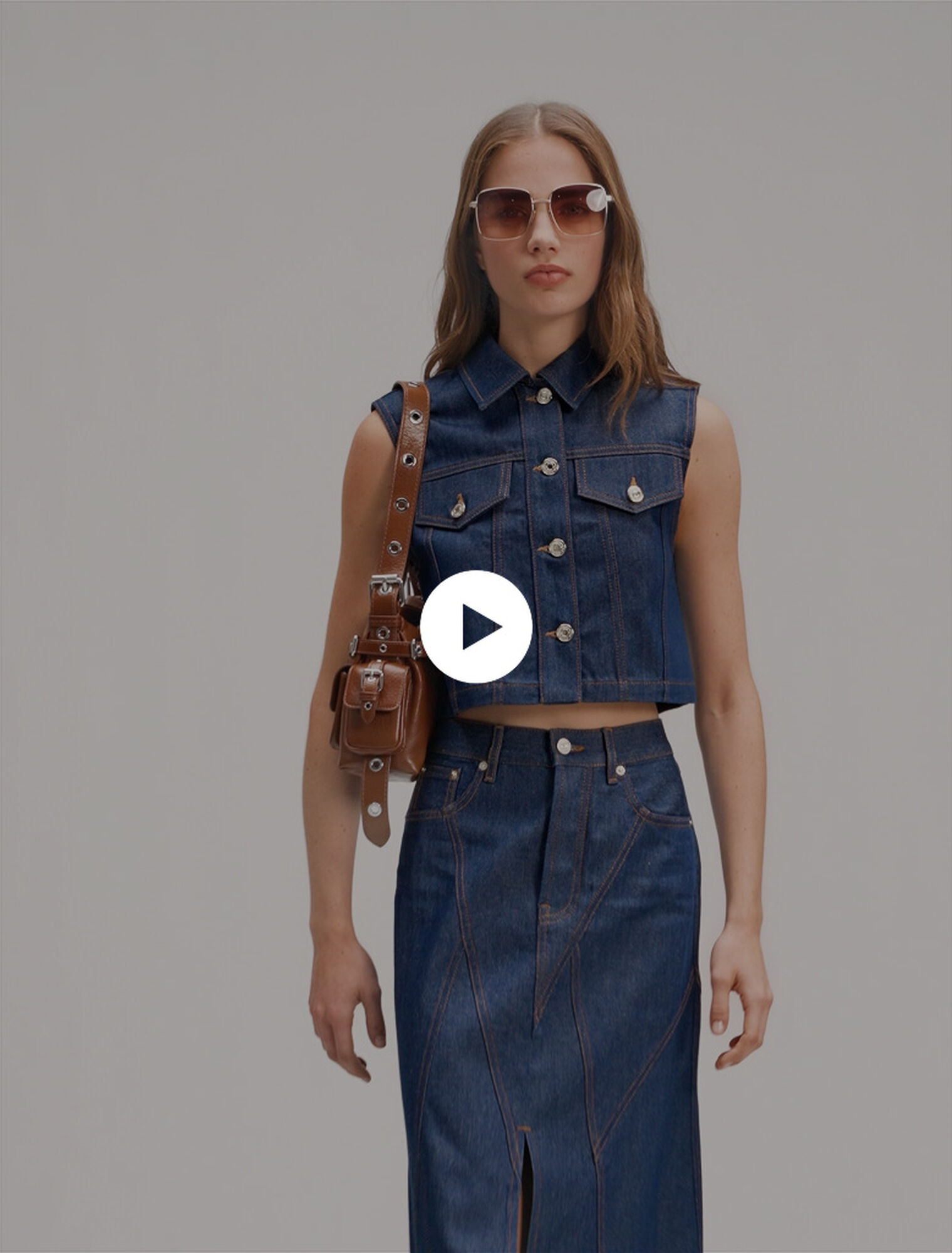 Denim cropped jacket
