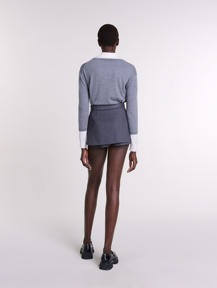 Rhinestone layered skort