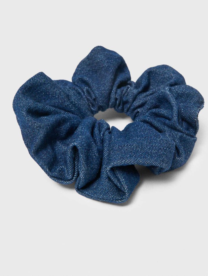 Denim scrunchie