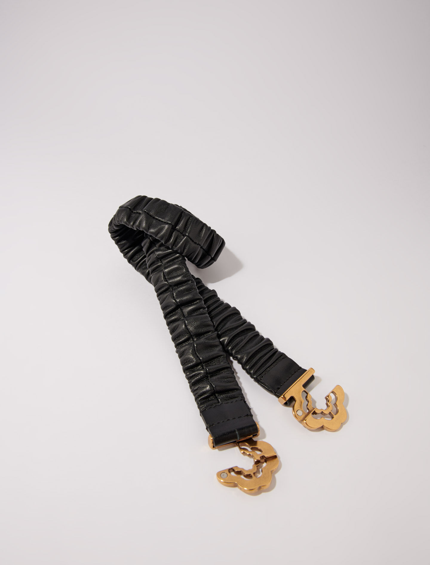 Elasticated leather belt Belts Maje