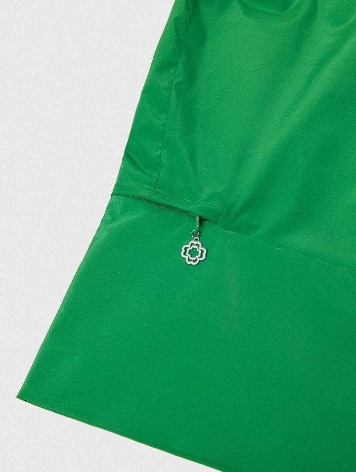 Tie-up waterproof hood