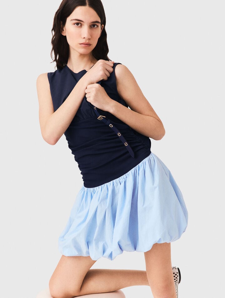 Jersey and cotton mix dress