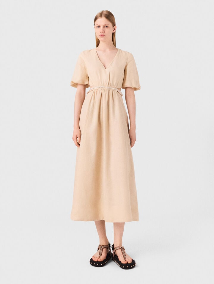 Linen maxi dress