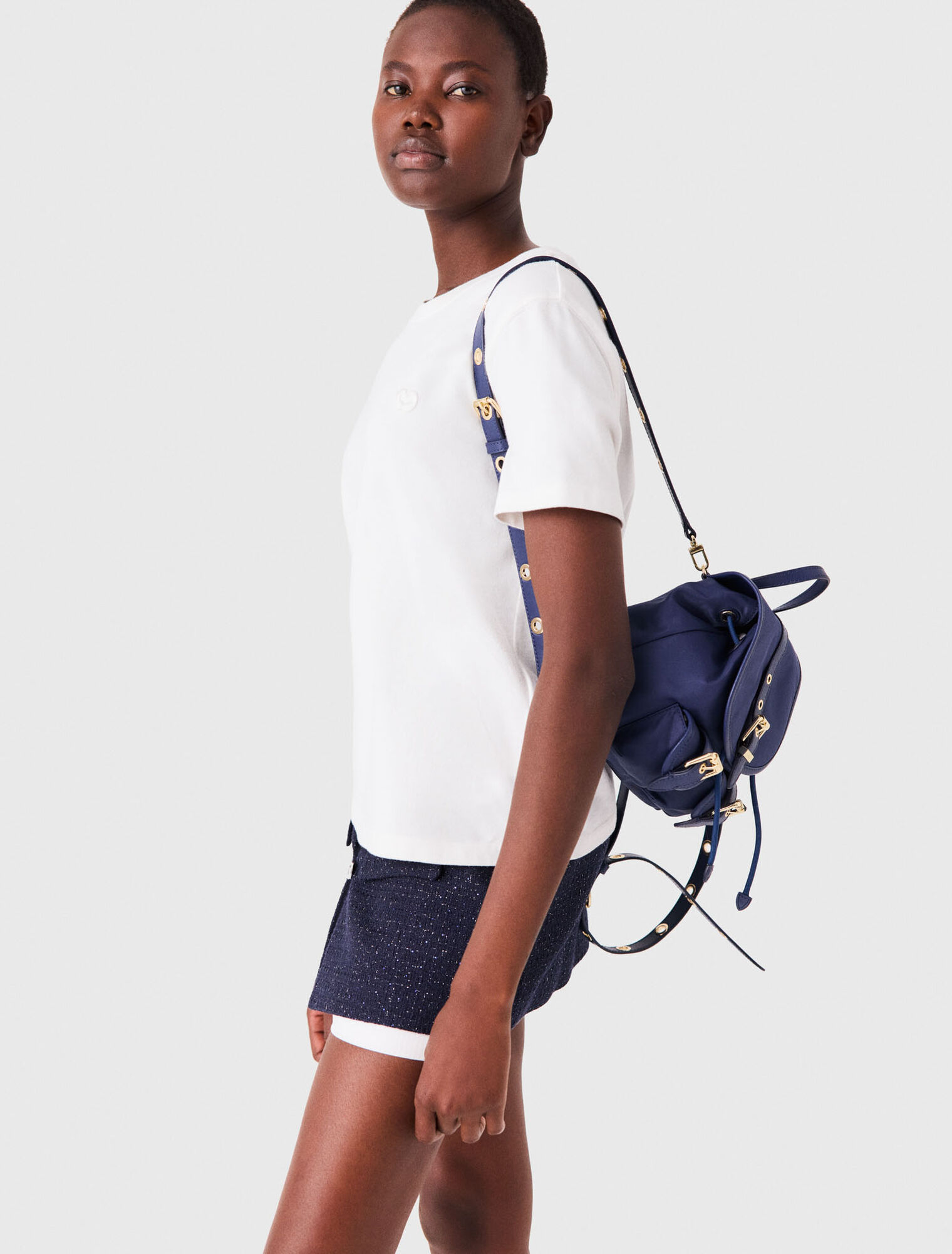 T-shirt with small embroidered logo
