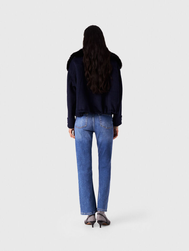 Denim jeans with pockets