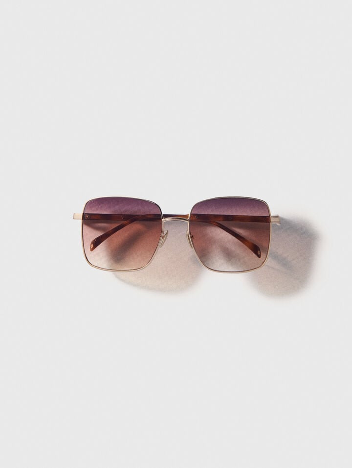 Metal mix rectangular glasses
