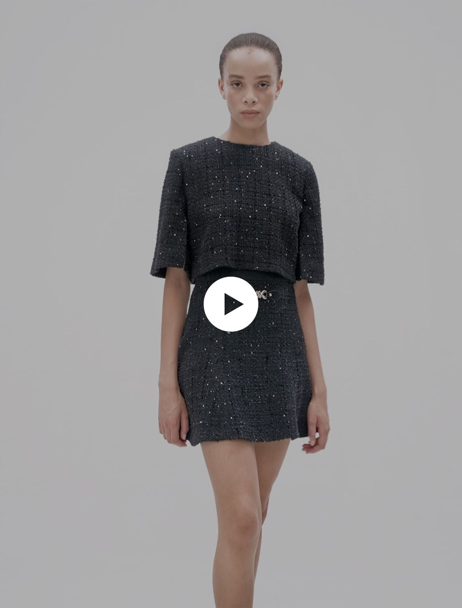 Tweed 2-in-1 short dress