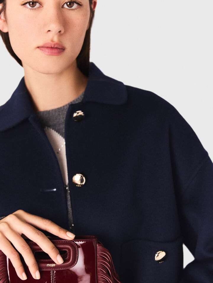 Cropped wool jacket