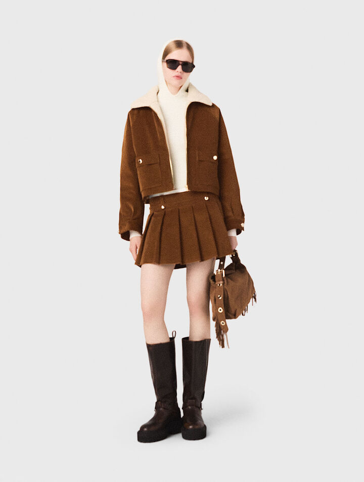 Cropped corduroy jacket