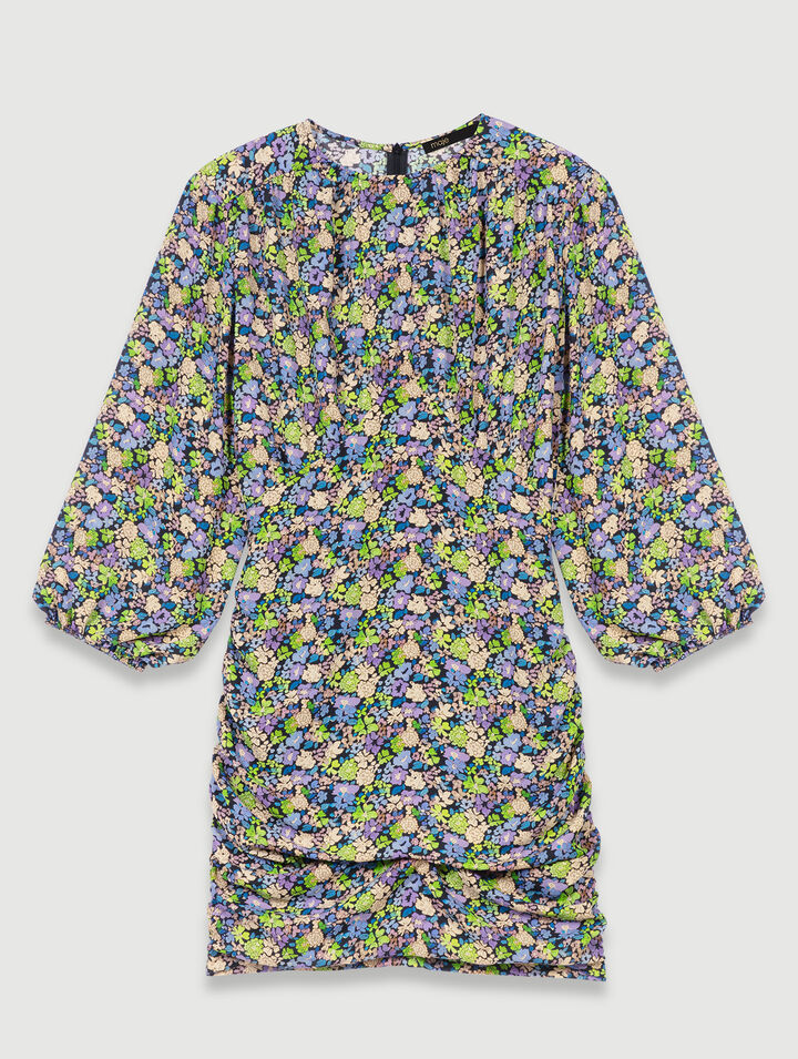 Short dress with floral print