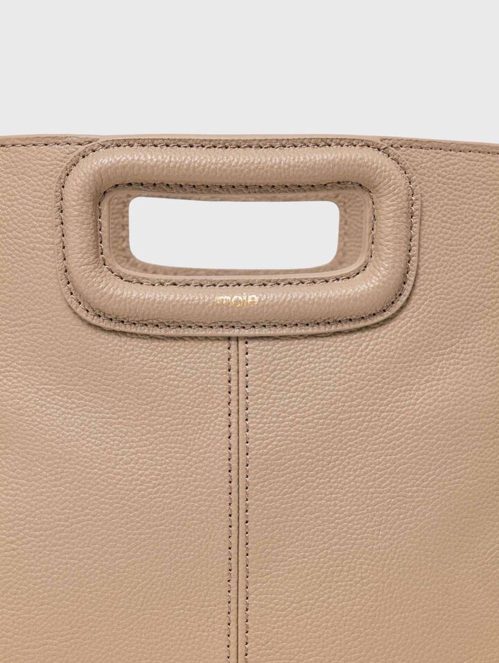 Grained leather M bag