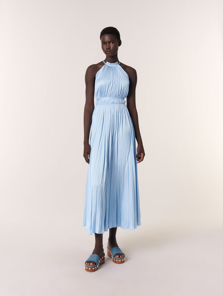 Pleated maxi dress