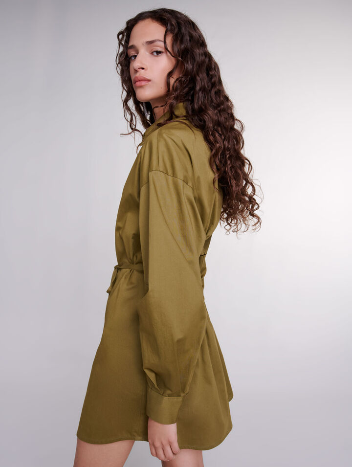Cutaway wrap dress