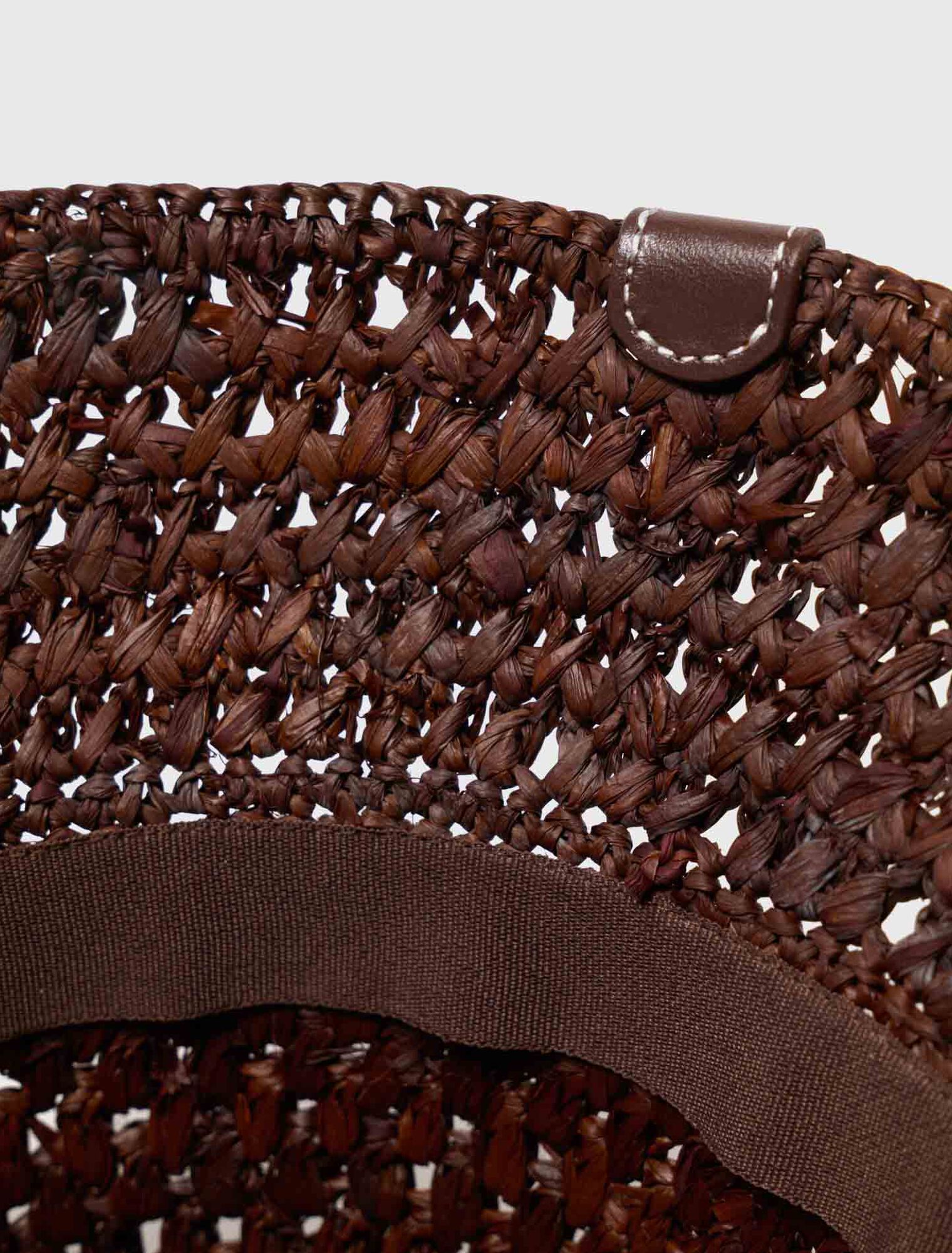 Crochet raffia bucket hat