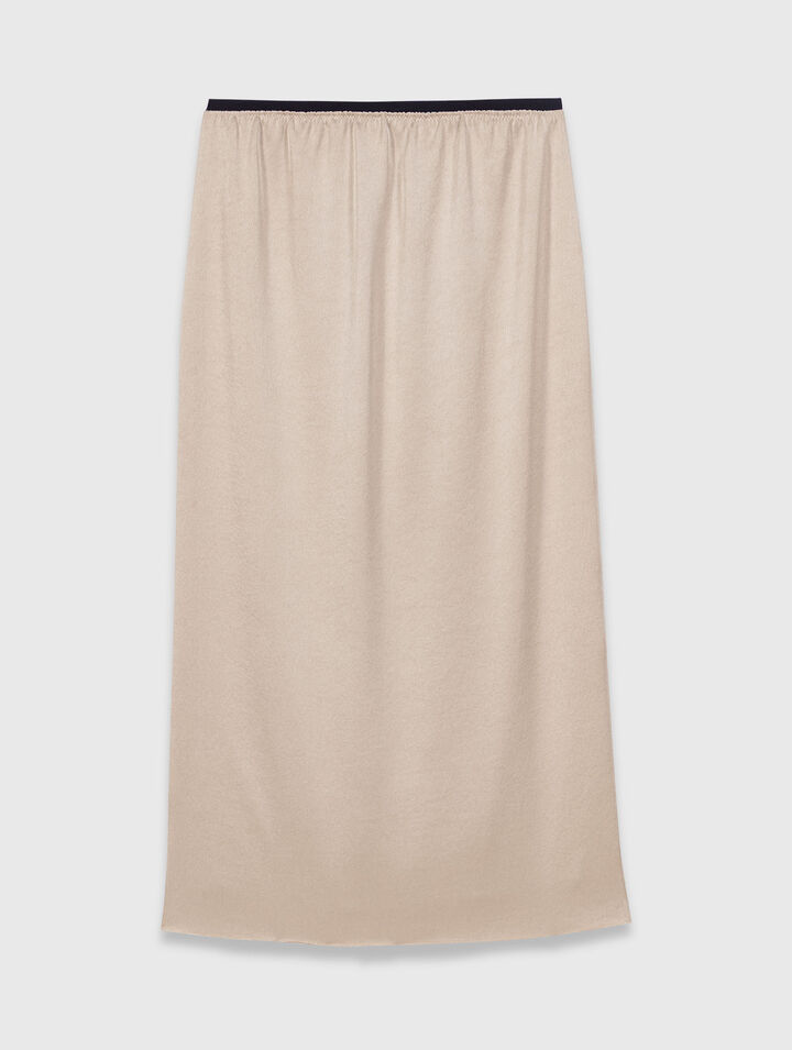 Satin pencil skirt