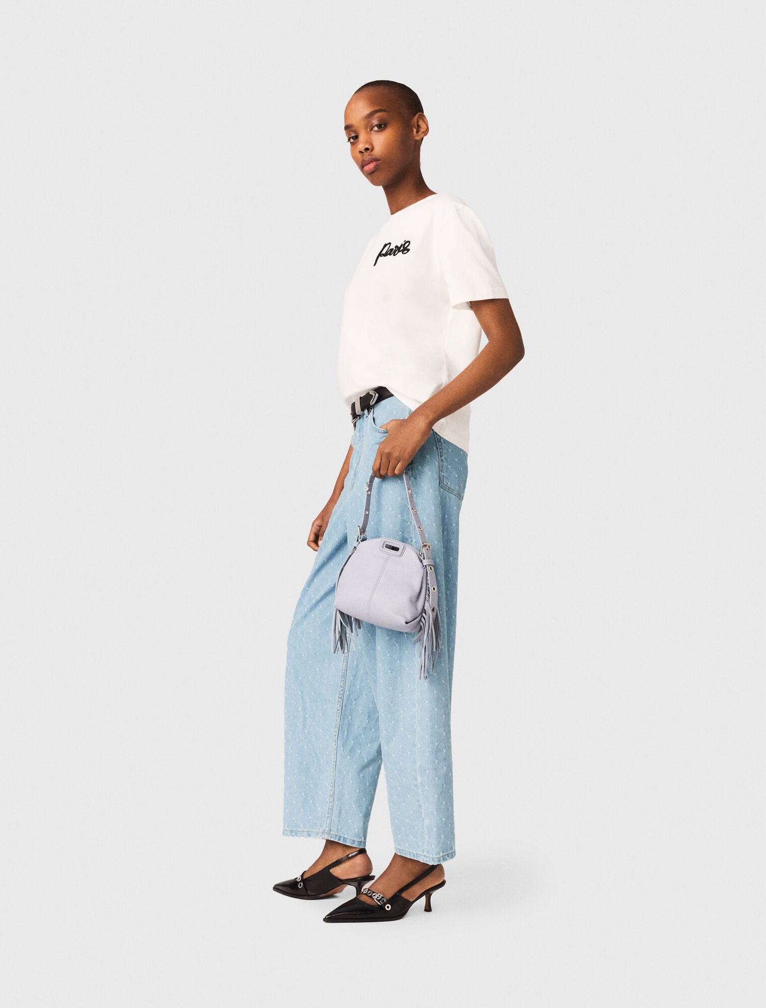 T-shirt with embroidered Paris logo