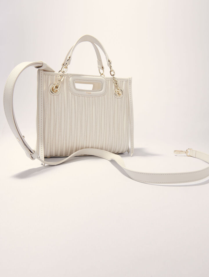 Mini quilted leather tote bag