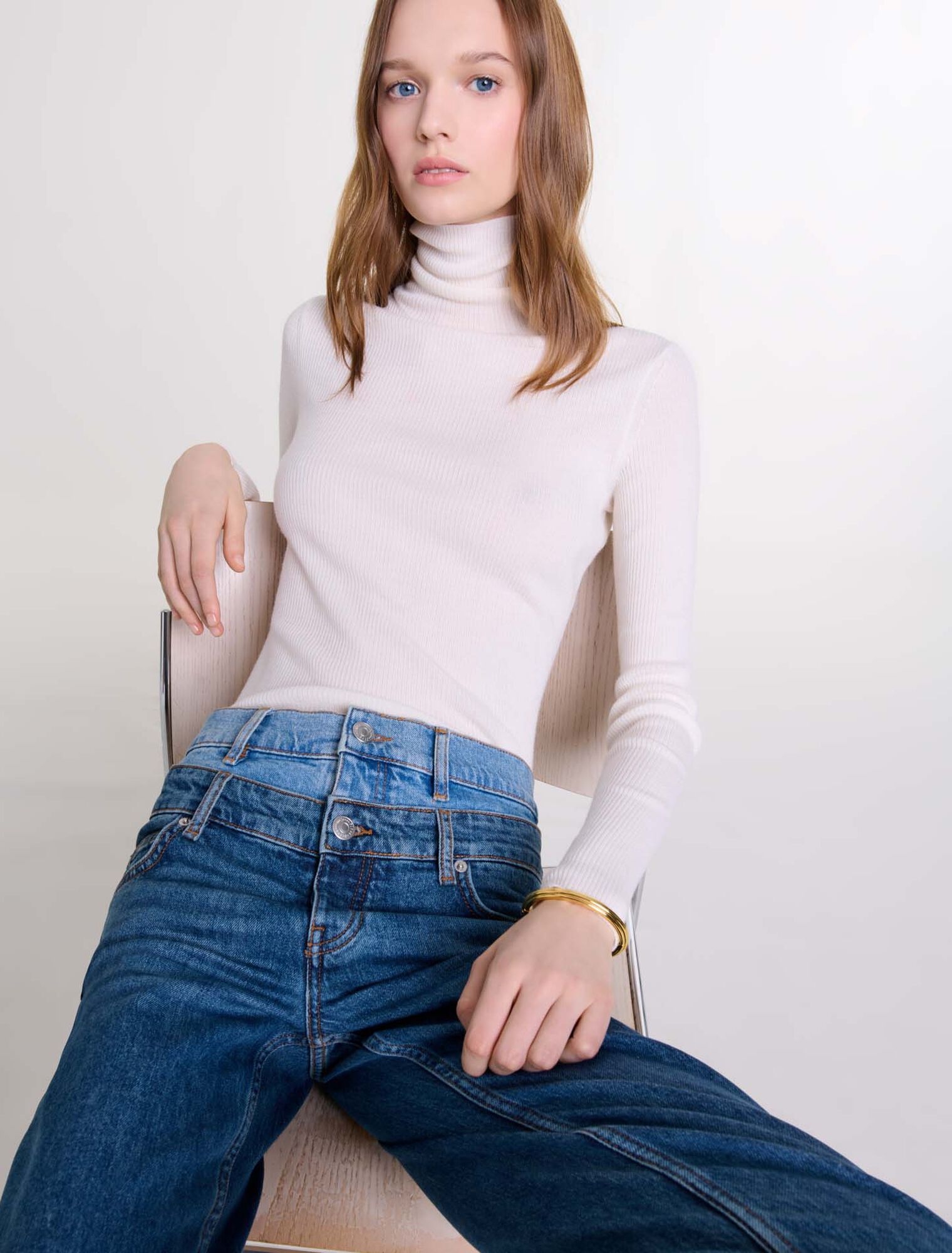 Double waistband jeans