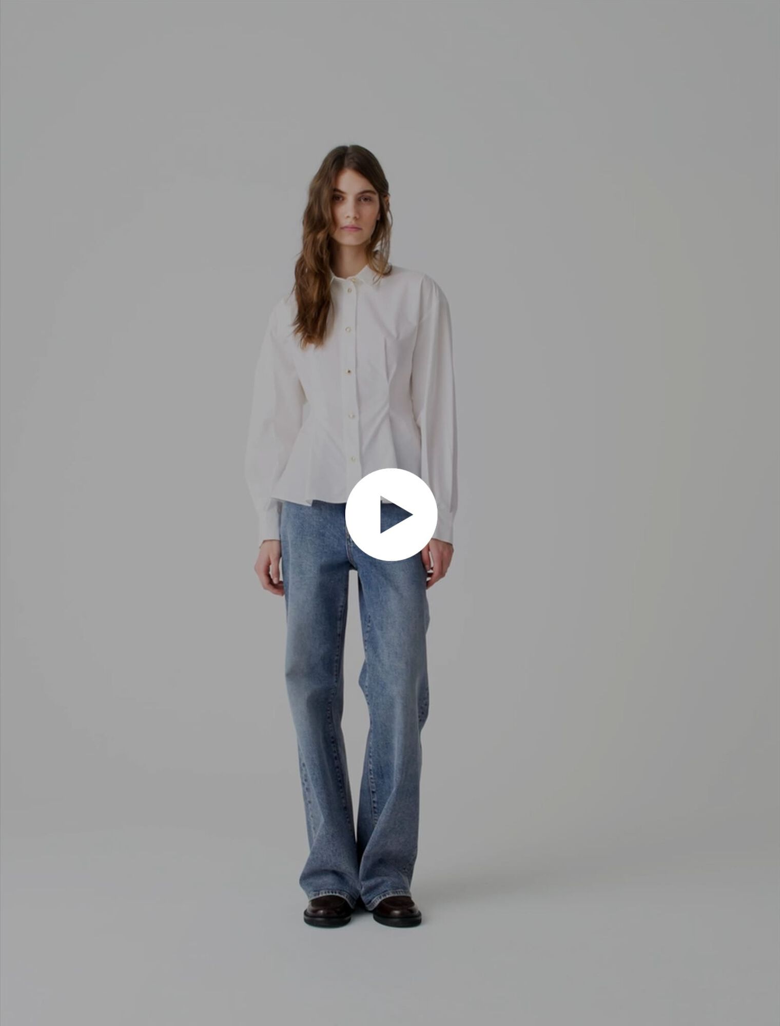 Shirt with lace-up back