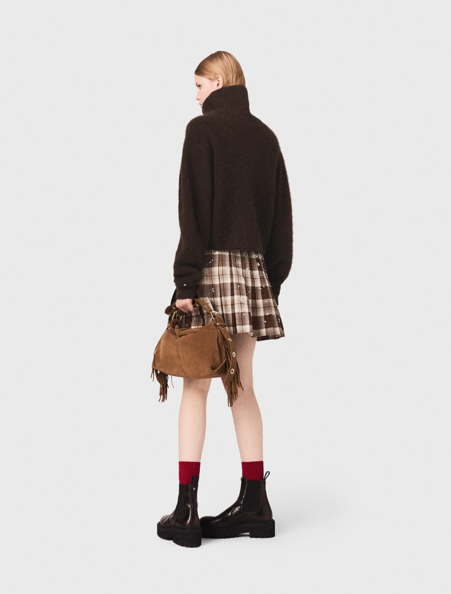 Yak blend roll-neck jumper
