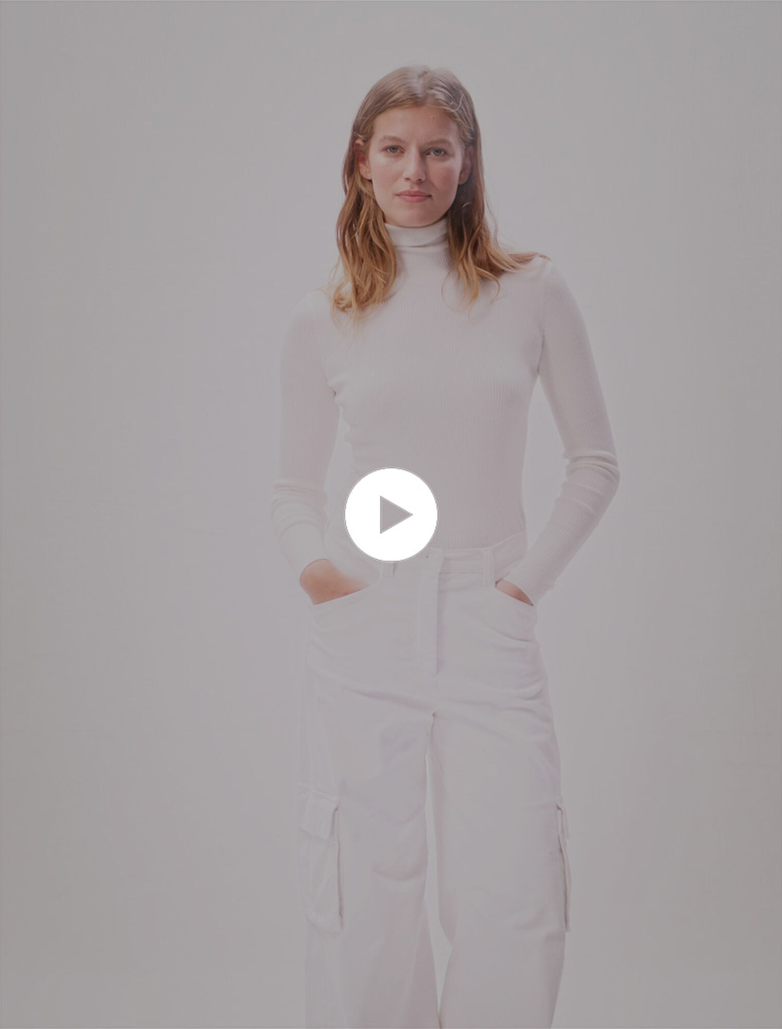 Velour cargo trousers
