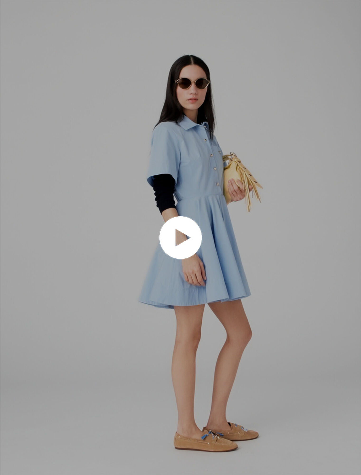 Flared shirt dress