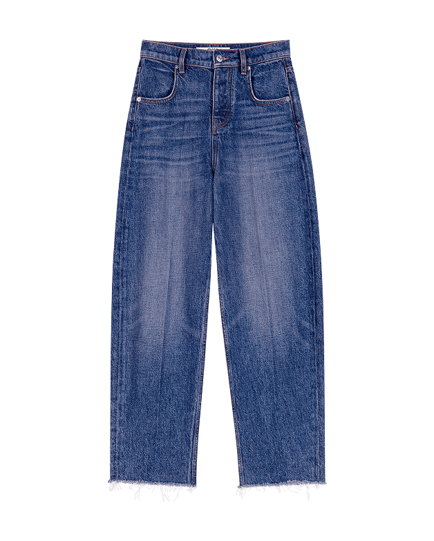 Carrot-fit jeans with twilly scarf