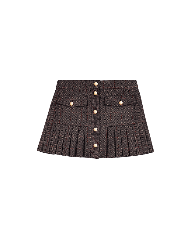 Short checked skirt